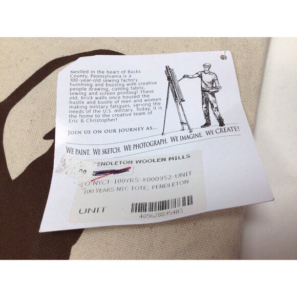 Pendleton Canvas Tote Bag NWT 100 Years Of Shirts - Picture 7 of 10